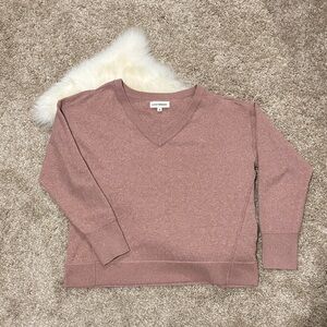 Lucky Brand Women's Dusty Rose V-Neck Sweater Size M